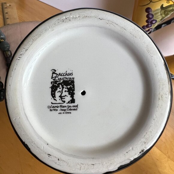 Carrie Olsen Garrand Design Bacchus Feastware Set of 6 Mugs Coffee/Tea Ceramic - Picture 2 of 7